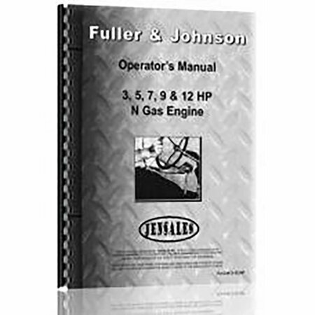 AFTERMARKET New Operator's Manual for Fuller and Johnson Mod N 312 HP Gas RAP71104